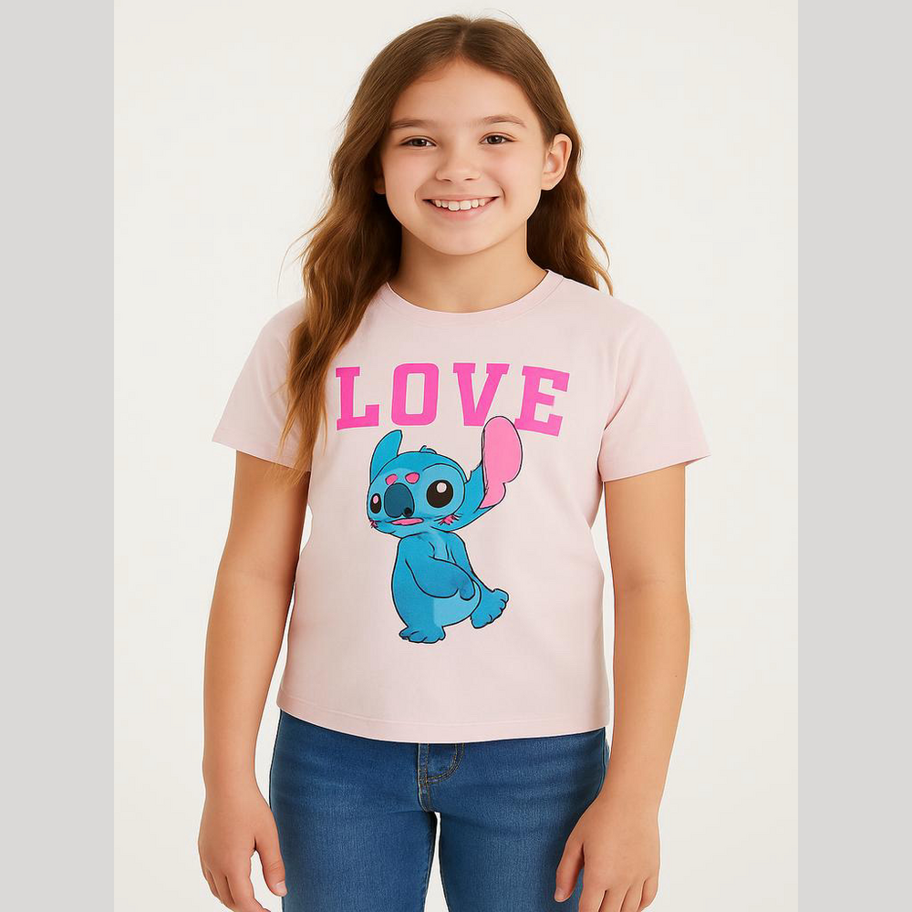 Disney Lilo Stitch Love Valentine Graphic Tee Large